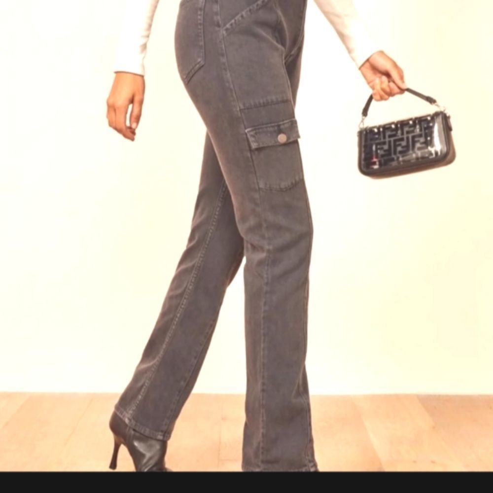 Reformation Kiley Cargo Pants Adriatic High Rise Women Size 27